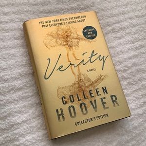 Collector’s Edition copy of Colleen Hoover’s novel Verity